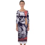 ai generator t hirt design Quarter Sleeve Midi Bodycon Dress