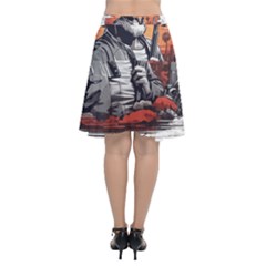 Chiffon Wrap Front Skirt 