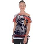 ai generator t hirt design Off Shoulder Tie-Up T-Shirt
