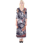 ai generator t hirt design Quarter Sleeve Wrap Maxi Dress