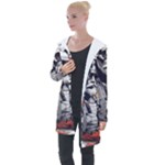 ai generator t hirt design Longline Hooded Cardigan