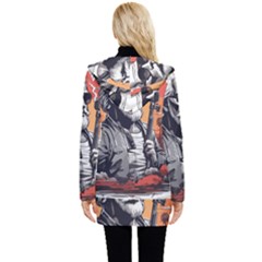 Button Up Hooded Coat  