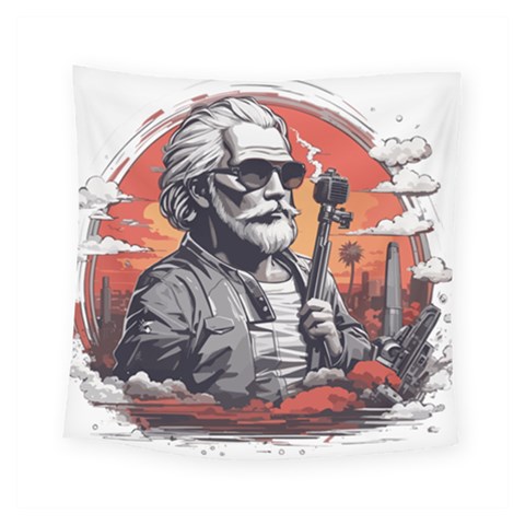 ai generator t hirt design Square Tapestry (Small) from ArtsNow.com