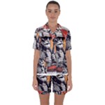 ai generator t hirt design Satin Short Sleeve Pajamas Set