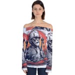 ai generator t hirt design Off Shoulder Long Sleeve Top