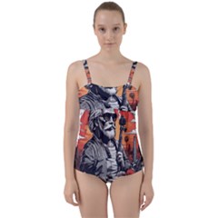Twist Front Tankini Set 