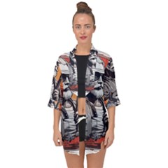 Open Front Chiffon Kimono 