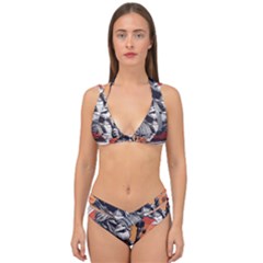 Double Strap Halter Bikini Set 
