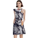 ai generator t hirt design Cocktail Party Halter Sleeveless Dress With Pockets