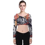 ai generator t hirt design Velvet Long Sleeve Crop Top