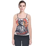 ai generator t hirt design Velvet Spaghetti Strap Top