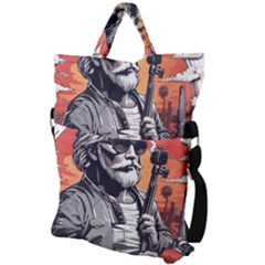 Fold Over Handle Tote Bag 