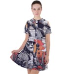 ai generator t hirt design Short Sleeve Shoulder Cut Out Dress 