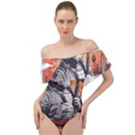 ai generator t hirt design Off Shoulder Velour Bodysuit 