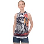 ai generator t hirt design High Neck Satin Top
