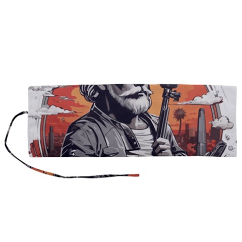 ai generator t hirt design Roll Up Canvas Pencil Holder (M) from ArtsNow.com