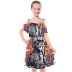 ai generator t hirt design Kids  Cut Out Shoulders Chiffon Dress