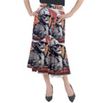 ai generator t hirt design Midi Mermaid Skirt