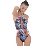 ai generator t hirt design Plunge Cut Halter Swimsuit
