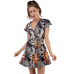 ai generator t hirt design Flutter Sleeve Wrap Dress