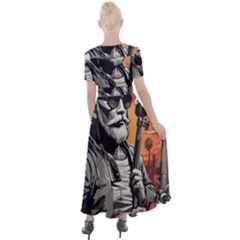 Button Up Short Sleeve Maxi Dress 