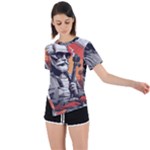 ai generator t hirt design Asymmetrical Short Sleeve Sports T-Shirt