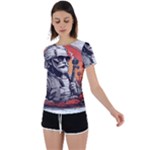 ai generator t hirt design Back Circle Cutout Sports T-Shirt