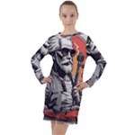 ai generator t hirt design Long Sleeve Hoodie Dress