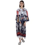 ai generator t hirt design Maxi Satin Kimono