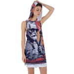 ai generator t hirt design Racer Back Hoodie Dress