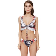 Low Cut Ruffle Edge Bikini Set 