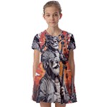 ai generator t hirt design Kids  Short Sleeve Pinafore Style Dress