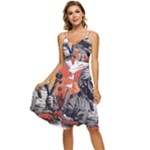 ai generator t hirt design Sleeveless Tie Front Chiffon Dress