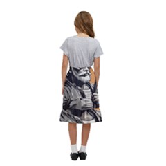 Kids  Ruffle Flared Wrap Midi Skirt 