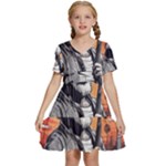 ai generator t hirt design Kids  Short Sleeve Tiered Mini Dress