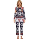 ai generator t hirt design Womens  Long Sleeve Lightweight Pajamas Set