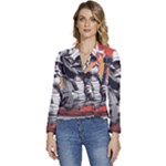 ai generator t hirt design Women s Long Sleeve Revers Collar Cropped Jacket