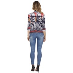 Women s 3/4 Sleeve Ruffle Edge Open Front Jacket 