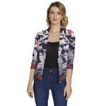 ai generator t hirt design Women s Draped Front 3/4 Sleeve Shawl Collar Jacket
