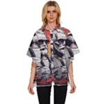 ai generator t hirt design Women s Batwing Button Up Shirt
