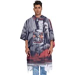 ai generator t hirt design Men s Hooded Rain Ponchos
