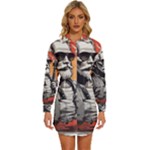 ai generator t hirt design Womens Long Sleeve Shirt Dress