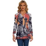 ai generator t hirt design Long Sleeve Drawstring Hooded Top