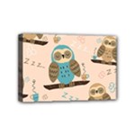 Seamless Pattern Owls Dream Cute Style Pajama Fabric Mini Canvas 6  x 4  (Stretched)