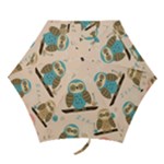 Seamless Pattern Owls Dream Cute Style Pajama Fabric Mini Folding Umbrellas