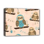 Seamless Pattern Owls Dream Cute Style Pajama Fabric Deluxe Canvas 16  x 12  (Stretched) 