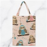 Seamless Pattern Owls Dream Cute Style Pajama Fabric Classic Tote Bag
