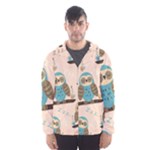 Seamless Pattern Owls Dream Cute Style Pajama Fabric Men s Hooded Windbreaker