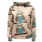 Seamless Pattern Owls Dream Cute Style Pajama Fabric Women s Pullover Hoodie