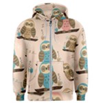 Seamless Pattern Owls Dream Cute Style Pajama Fabric Men s Zipper Hoodie